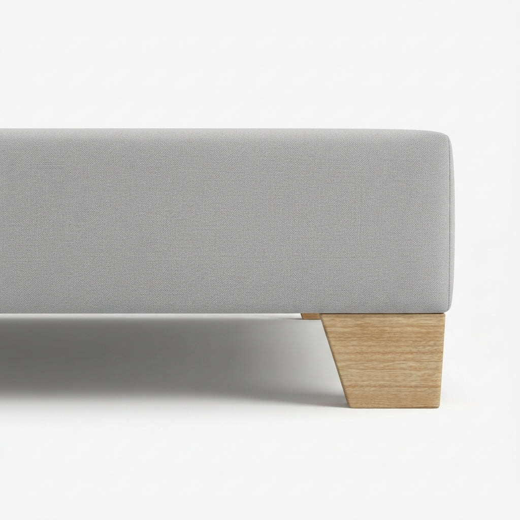 Basecama Dividida Tapizada en Tela Elegante Pata Madera
