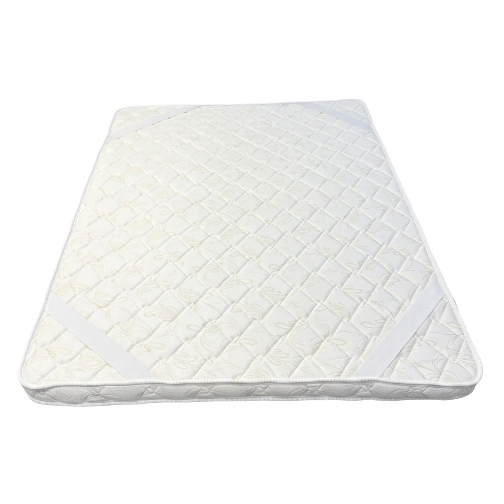 Colchoneta Topper Jacquard Blanca Acolchada 10cm de grosor