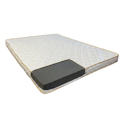 Colchoneta Topper Jacquard Blanca Acolchada 10cm de grosor