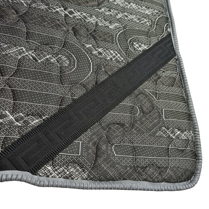 Colchoneta Topper Jacquard Blanca Acolchada 10cm de grosor