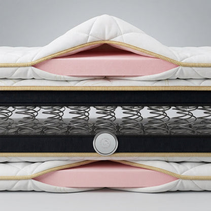 Combo Basecama+Cabecero Monaco Tapizado Tela Gris+Colchon Pillow Top