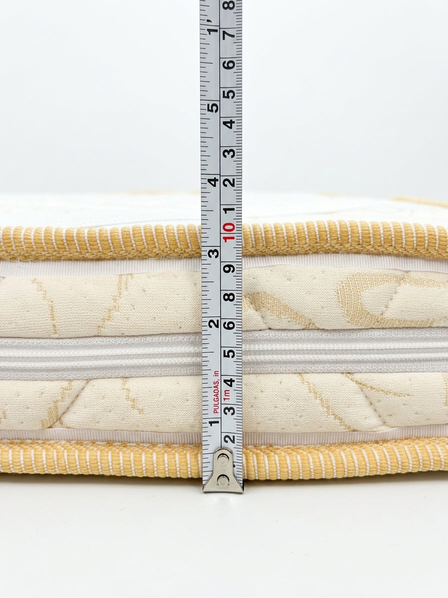 Colchoneta Topper Jacquard Blanca Acolchada 10cm de grosor