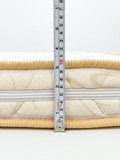 Colchoneta Topper Jacquard Blanca Acolchada 10cm de grosor