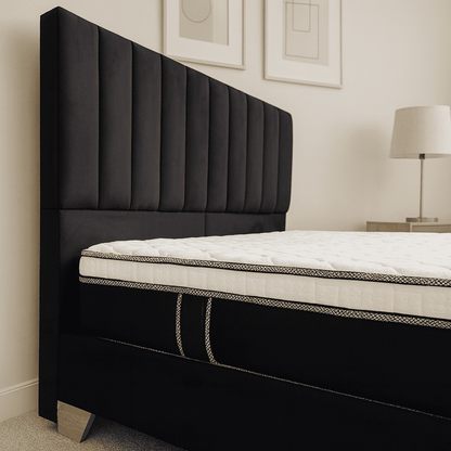 COMBO BASECAMA CON CABECERO MONACO  MAS COLCHON ONETOP  PARA MADERA
