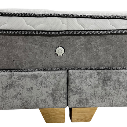 COMBO BASECAMA CON CABECERO MONACO  MAS COLCHON ONETOP  PARA MADERA