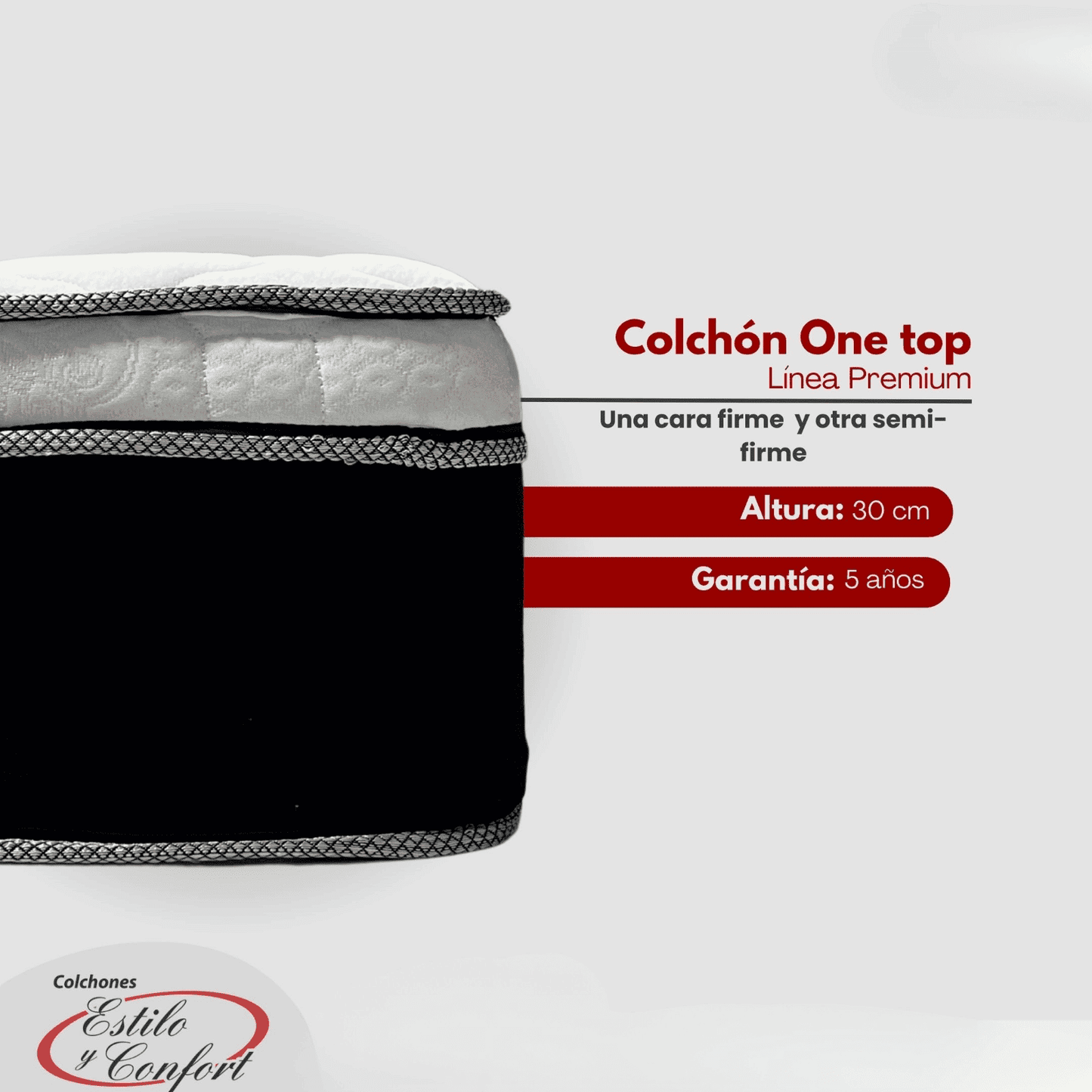 COMBO BASECAMA CON CABECERO MONACO  MAS COLCHON ONETOP  PARA MADERA
